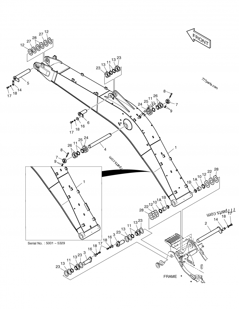 DS7752017 SHIM, 1.0mm - Doosan spare part | 777parts.com