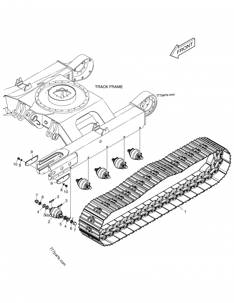 2272-9046A TRACK SHOE ASS'Y - 22729046a - Doosan Spare Part | 777parts.com