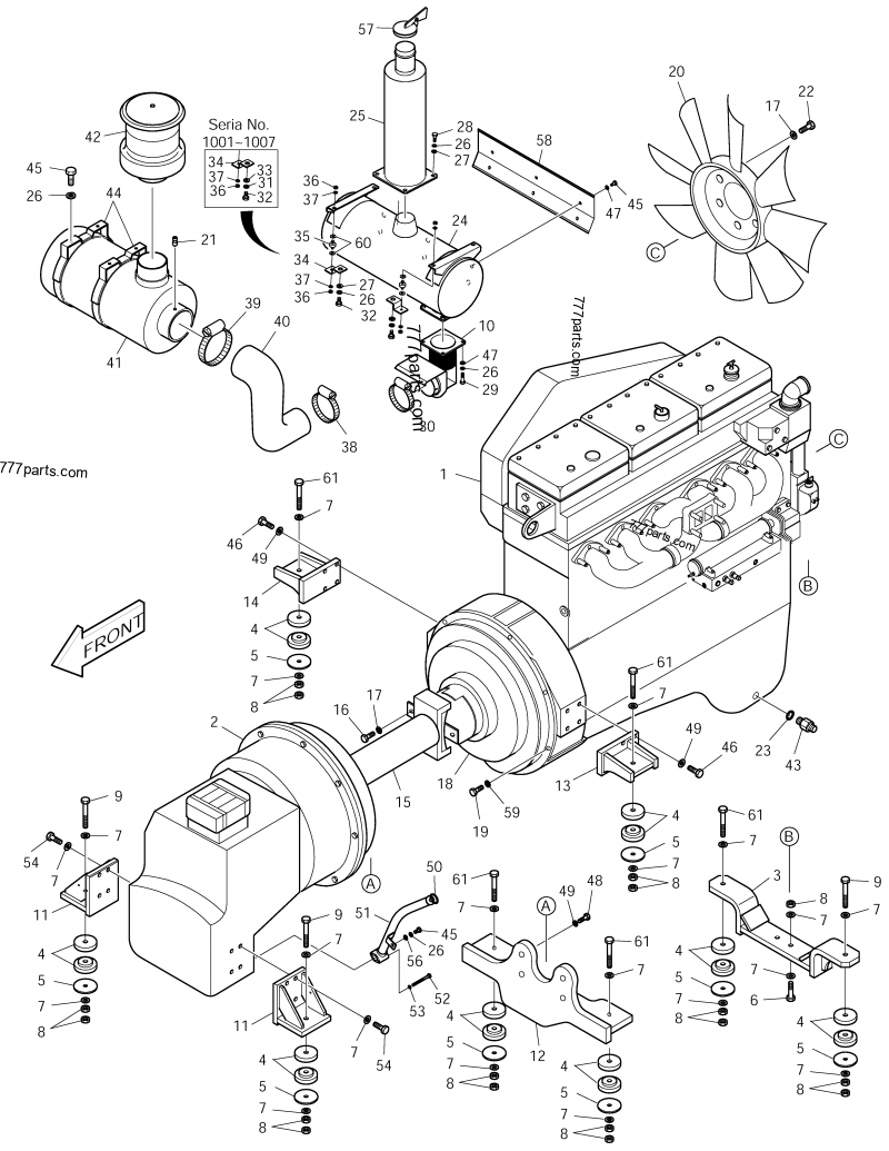 2161-9065 RUBBER, ENGINE MOUNTING - 21619065 - Doosan spare part ...