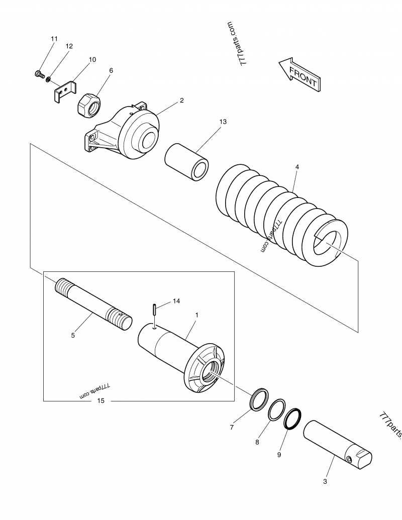 2274-6014AKT SEAL KIT, TRACK SPRING - 22746014akt - Doosan spare