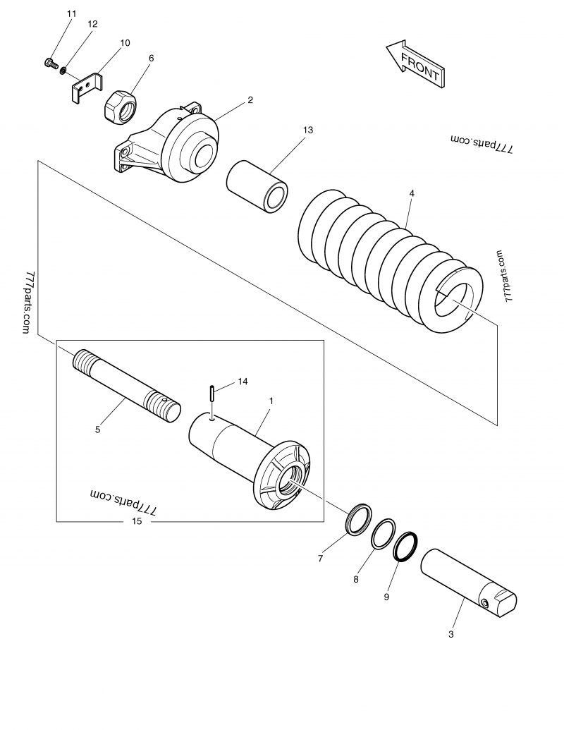 2274-6014AKT SEAL KIT, TRACK SPRING - 22746014akt - Doosan spare