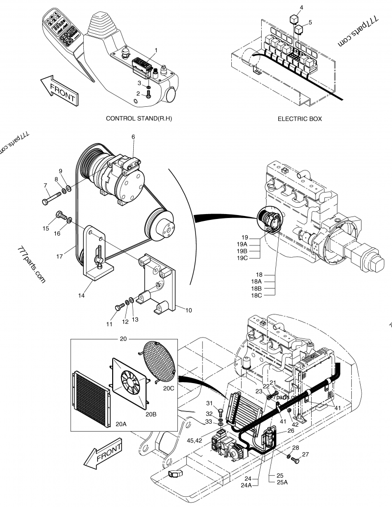 21971798A BRACKET, COMPRESSOR 21971798a Doosan spare part