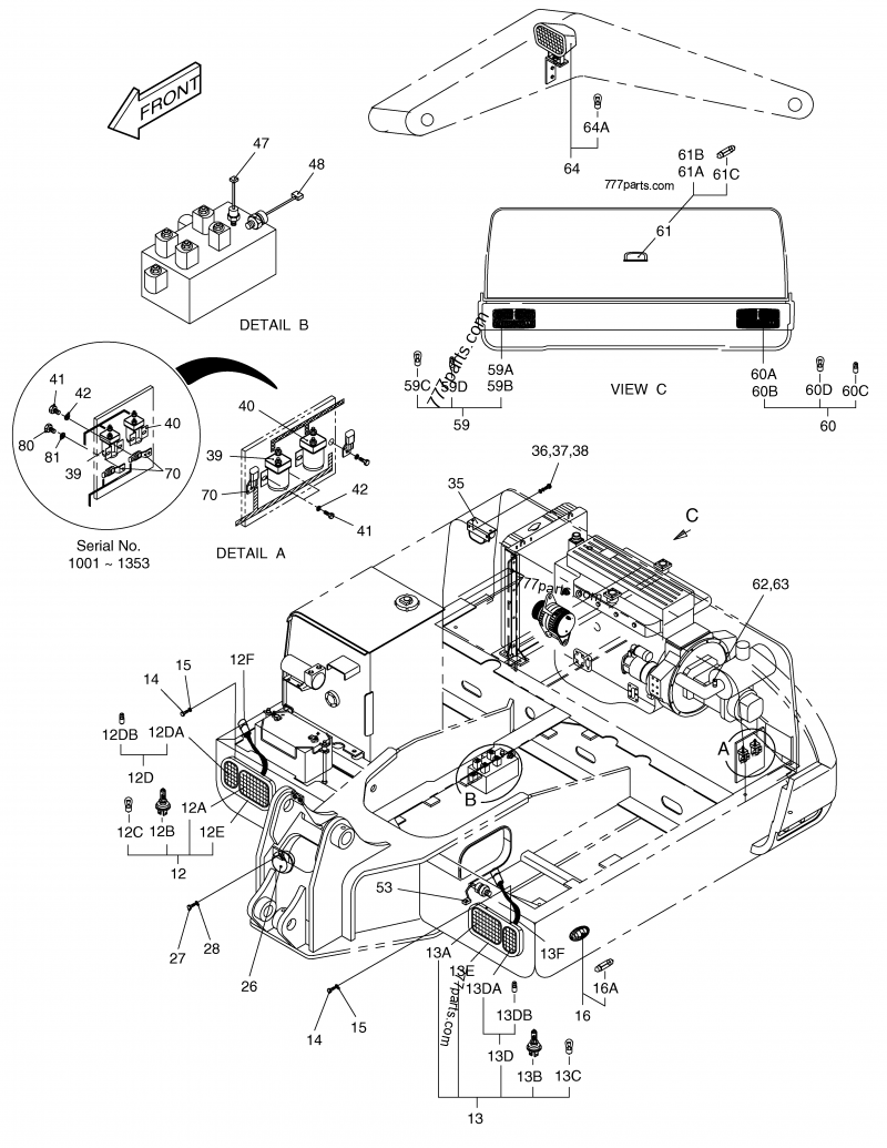 2515-1021D7 BULB - 25151021d7 - Doosan spare part | 777parts.com