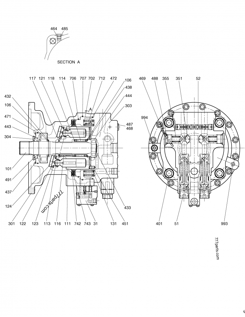 K9002875 SEAL KIT, SWING MOTOR - Doosan spare part