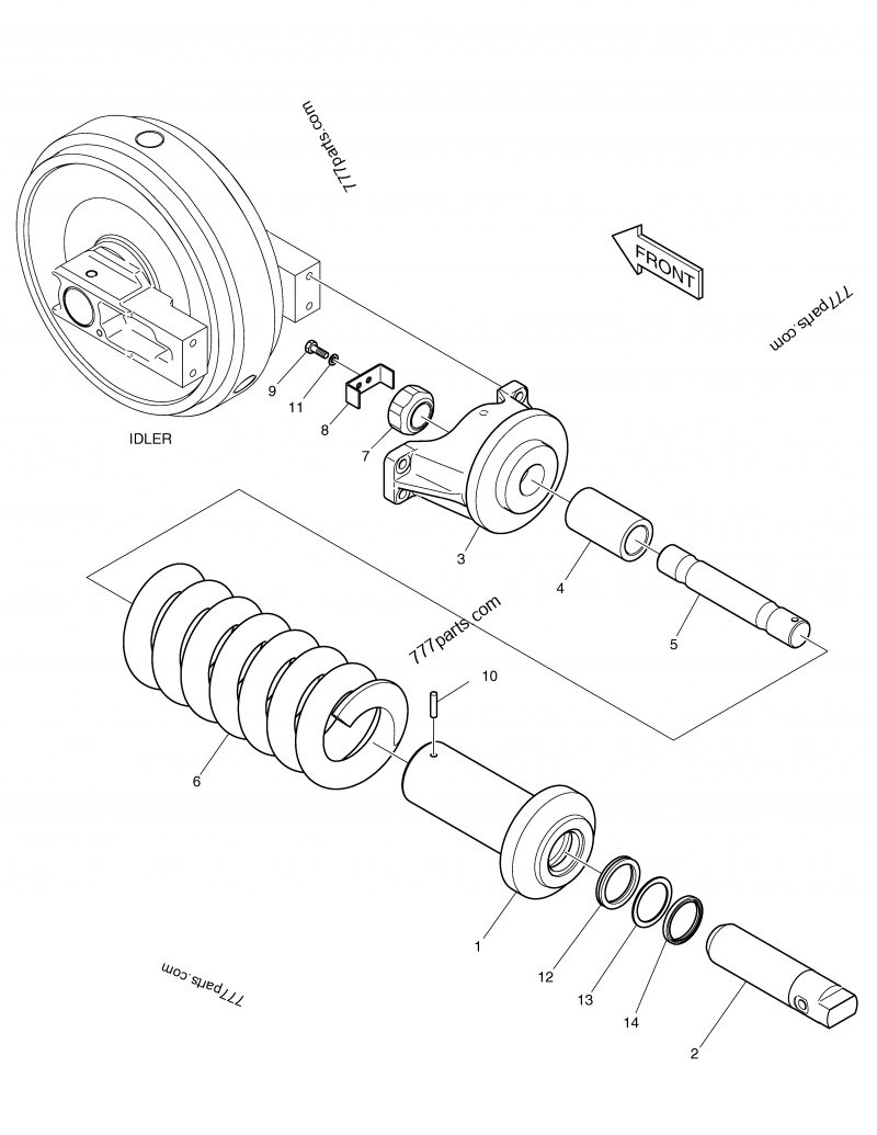 K9006882 SEAL KIT, TRACK SPRING - Doosan spare part