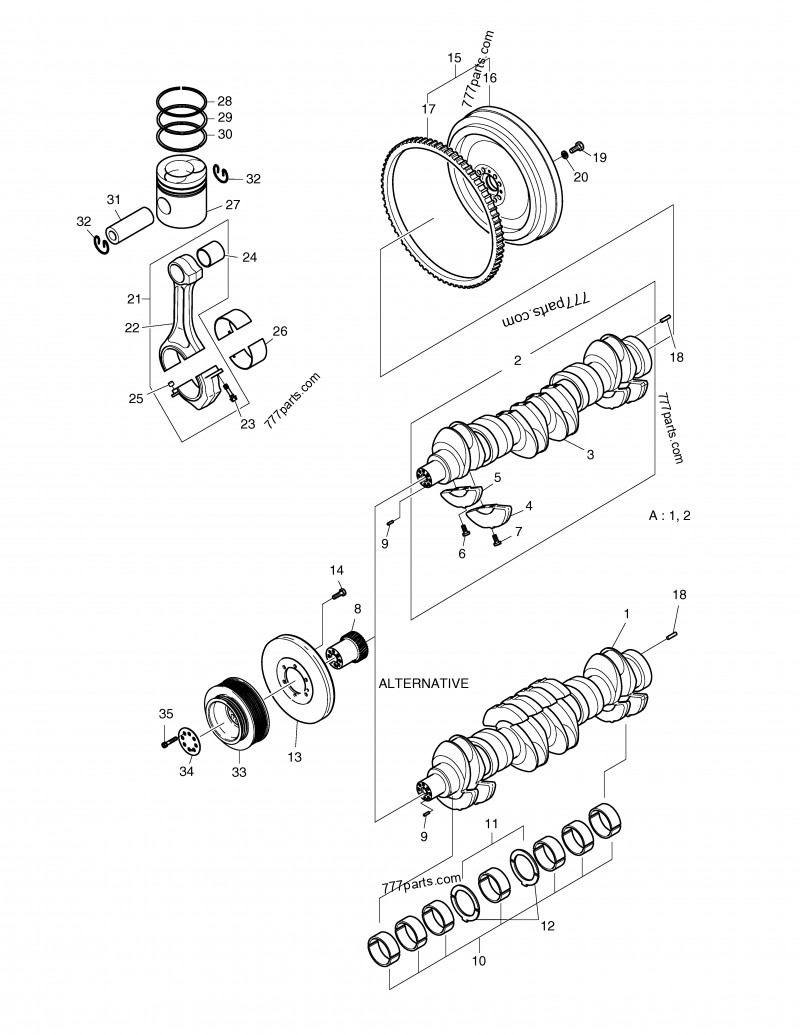 65.02410-6106 BEARING, CONNECTING ROD - 65024106106 - Doosan spare part ...