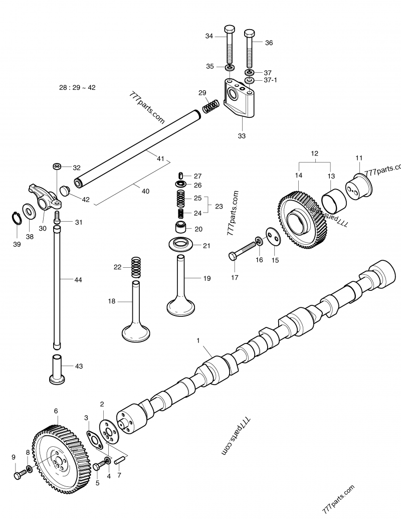 65.04401-0014 SHAFT, CAM - 65044010014 - Doosan spare part