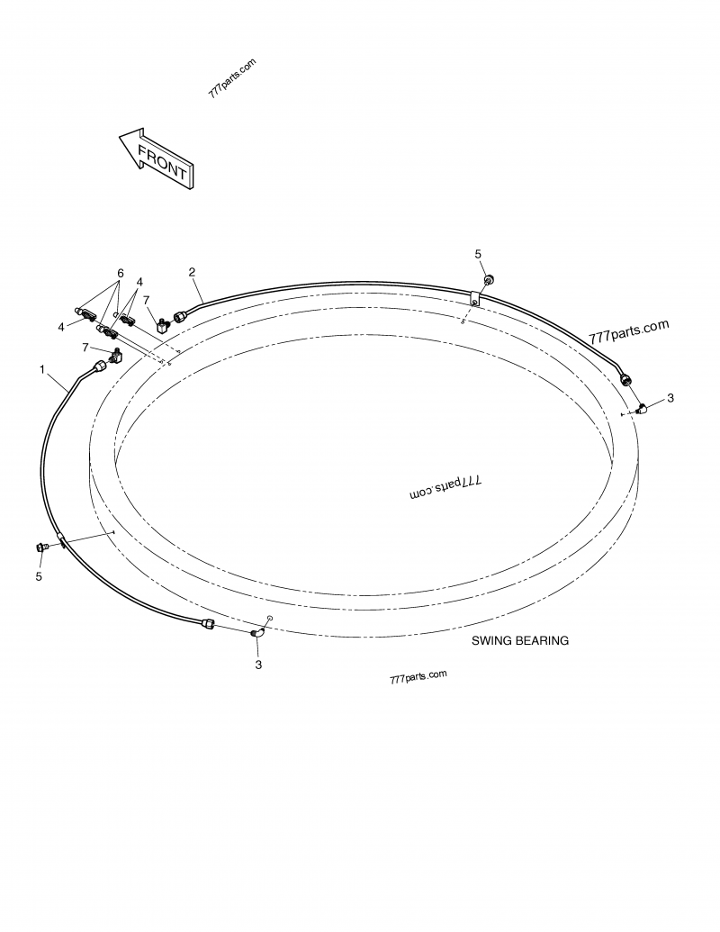 K1002423A PIPE, GREASE Doosan spare part