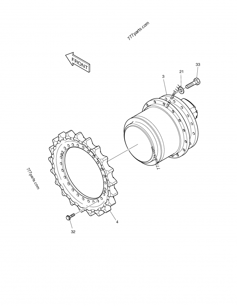 401-00454C TRAVEL DEVICE - 40100454c - Doosan spare part