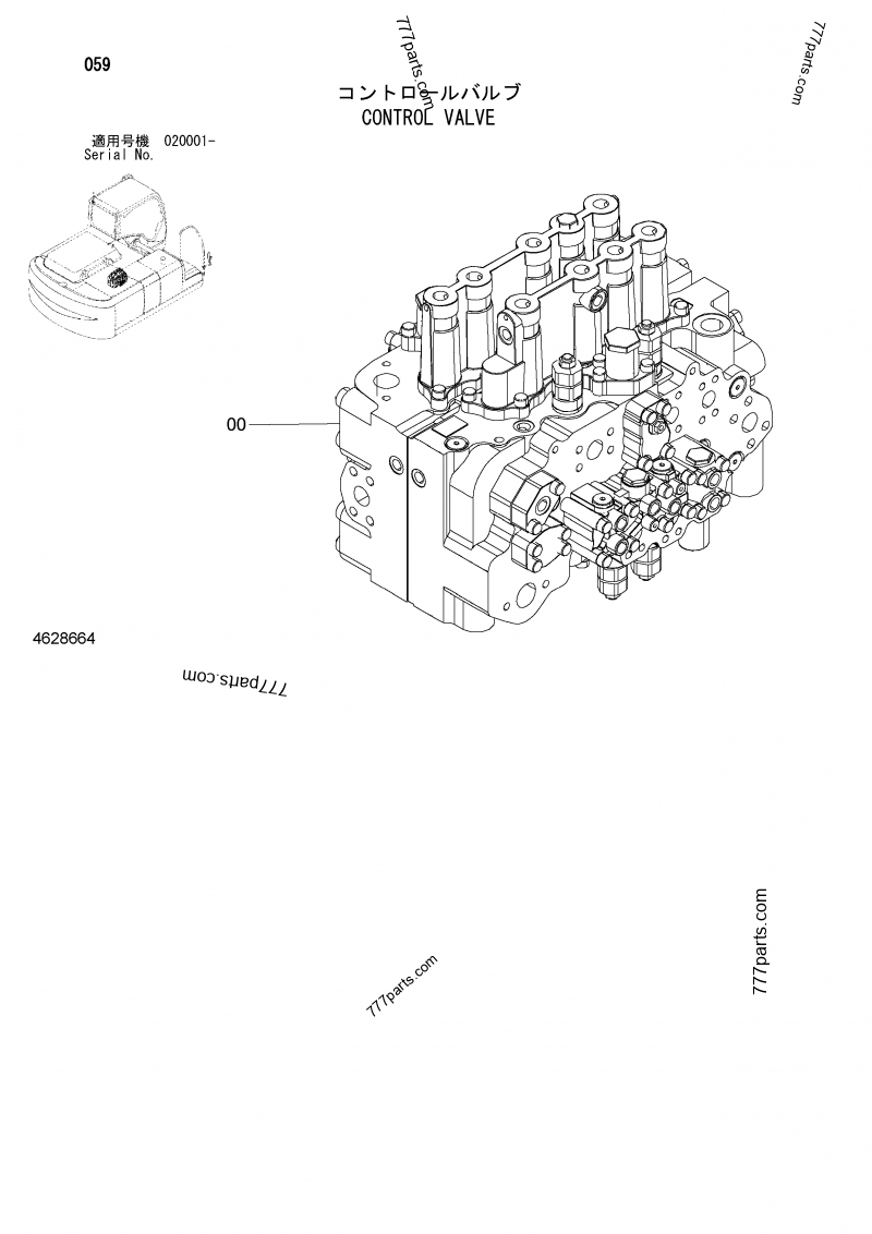 4628664 VALVE; CONTROL - Hitachi spare part | 777parts.com