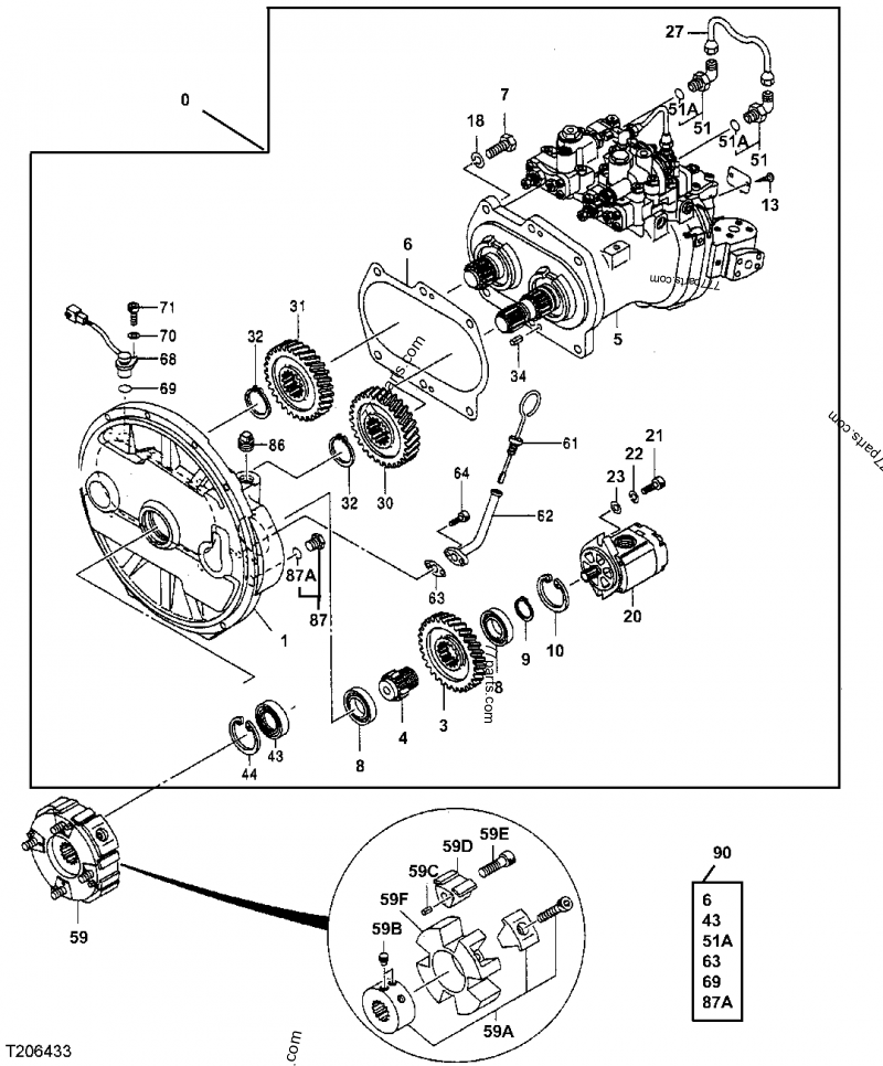 4274552 SNAP RING - Hitachi spare part | 777parts.com