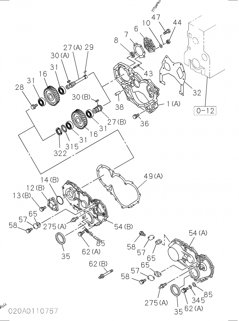 TIMING GEAR CASE AND FLYWHEEL HOUSING - EXCAVATOR Hitachi