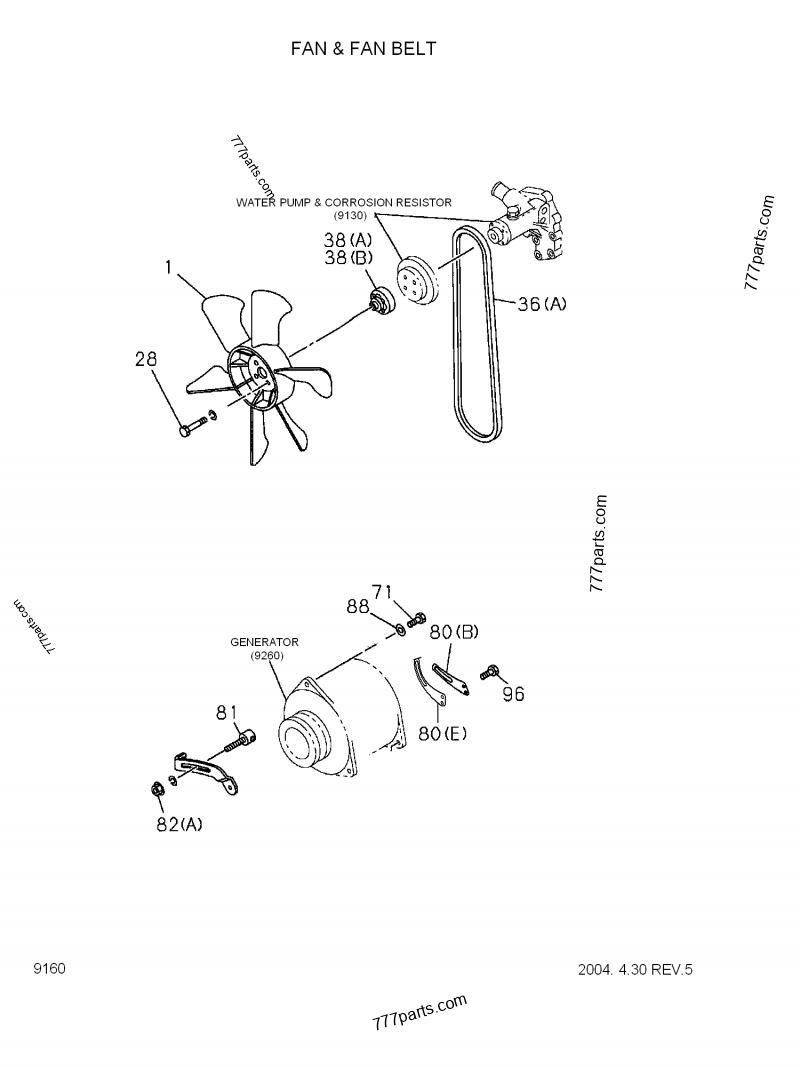 1136712080 BELT 1136712080 Hyundai spare part