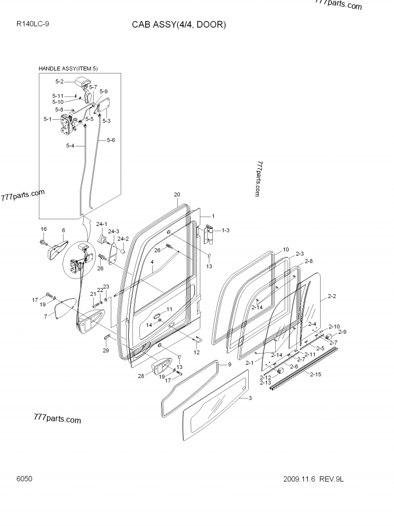 71Q6-02121 HANDLE ASSY - 71q602121 - Hyundai spare part | 777parts.com