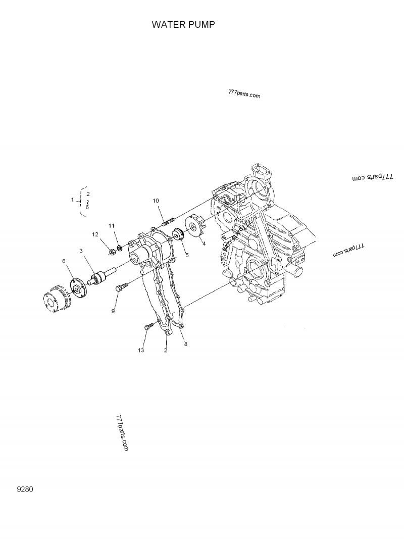 1a051-73410-body-water-pump-1a05173410-hyundai-spare-part