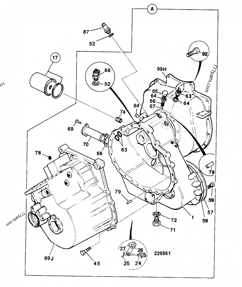 445/14001 Dowel - 44514001 - JCB spare part | 777parts.com
