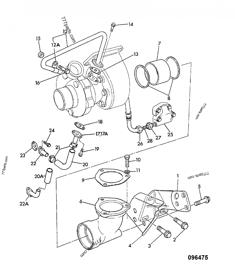 02/101925 Sleeve, turbo exhaust - 02101925 - JCB spare part