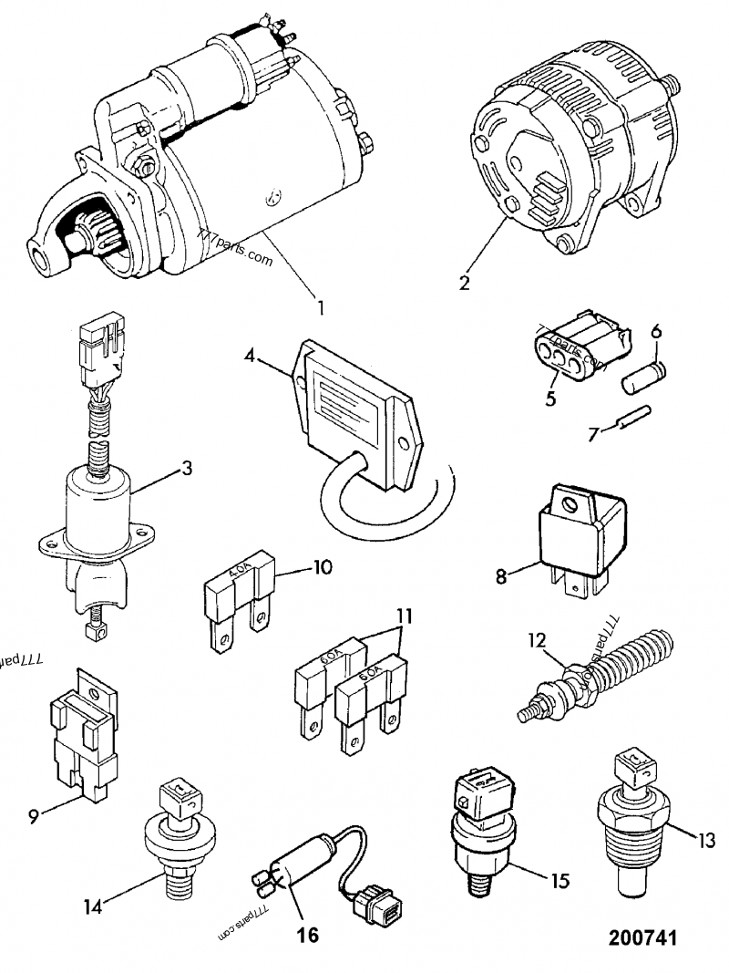 714/32300 Alternator, 100amp - 71432300 - JCB spare part
