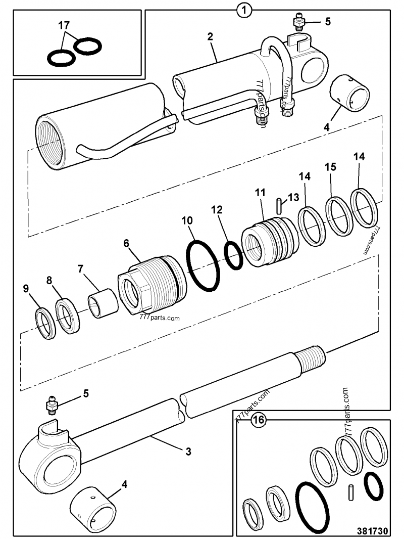 ② 2411/8604 Seal, wiper, 40mm rod - 24118604 - JCB spare part
