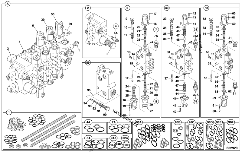 25/220593 Cover, end c/w pressure, reducing valve - 25220593 - JCB