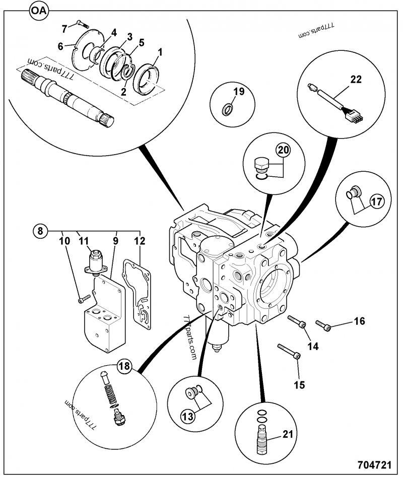 20/208302 Solenoid - 20208302 - JCB spare part | 777parts.com