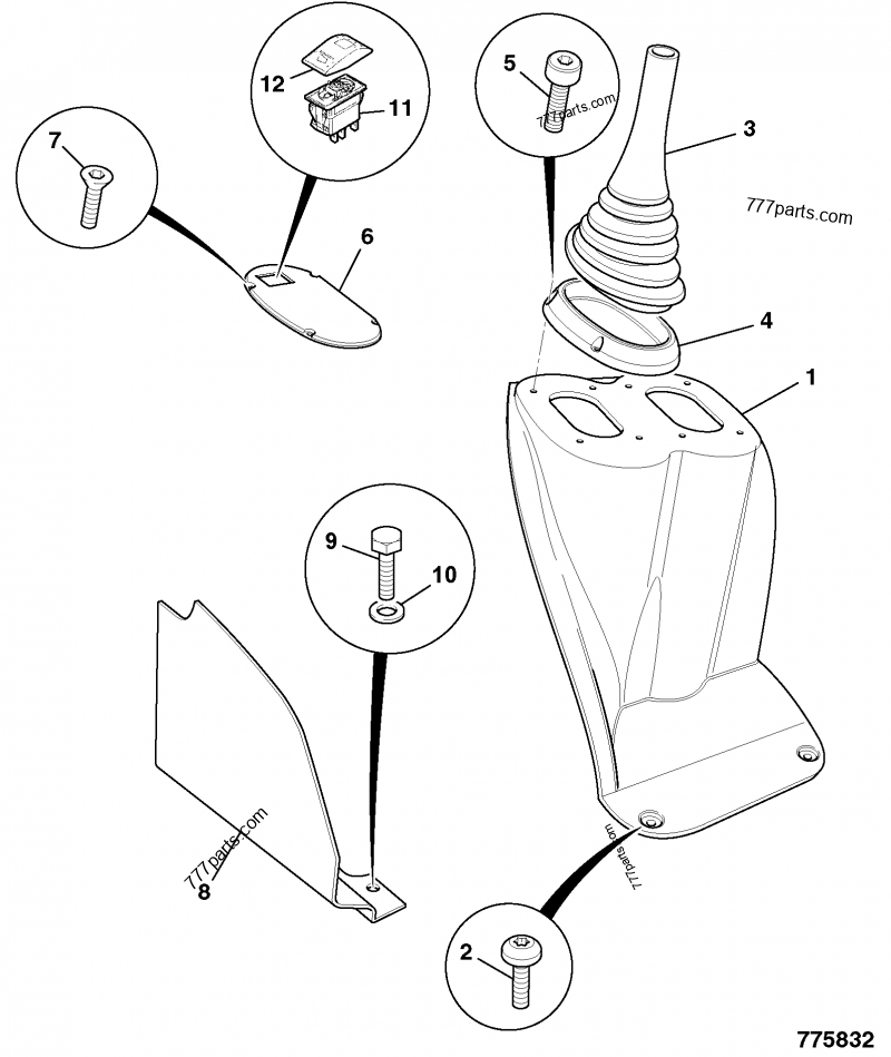 331/25685 Gaiter, excavator, 3CX cab - 33125685 - JCB spare part