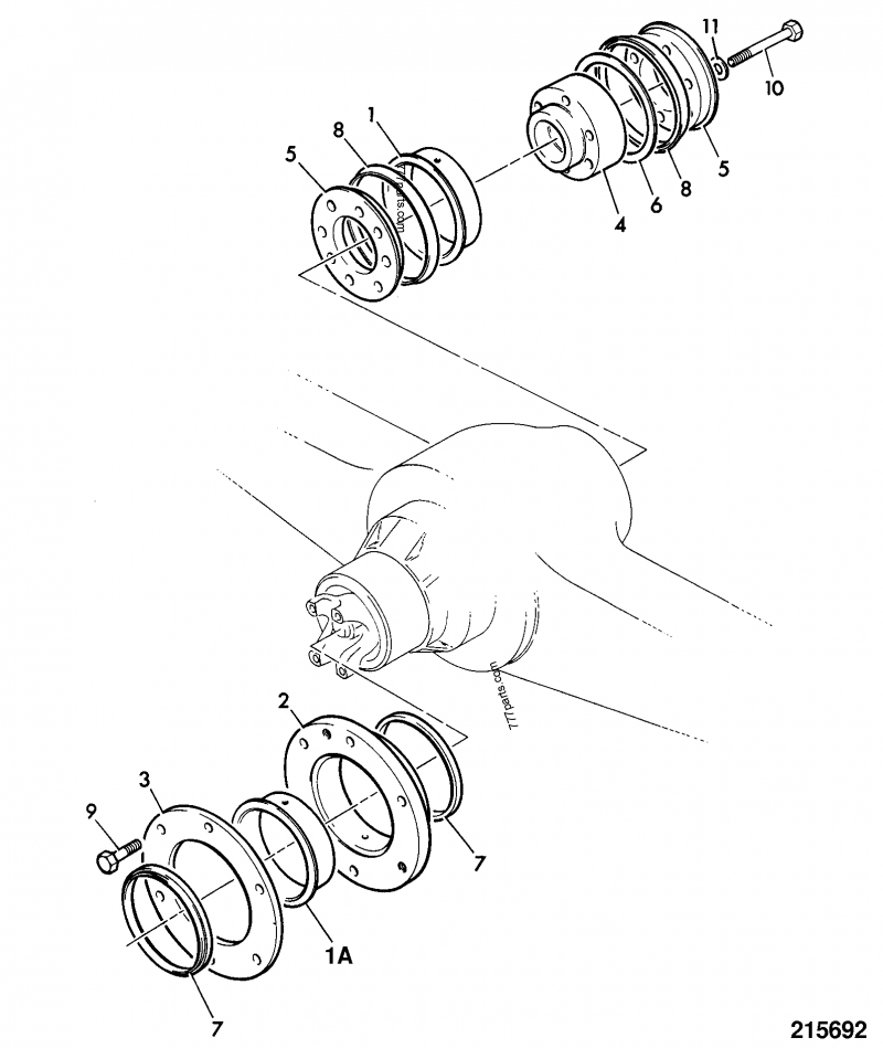 808/00422 Bearing, rear axle, trunnion - 80800422 - JCB spare part 