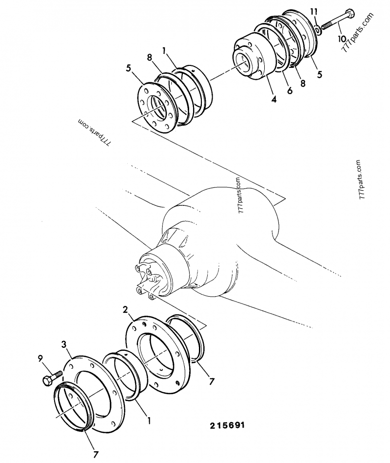 コマツ　専用 808/00422 Bearing, rear axle, trunnion - 80800422 - JCB