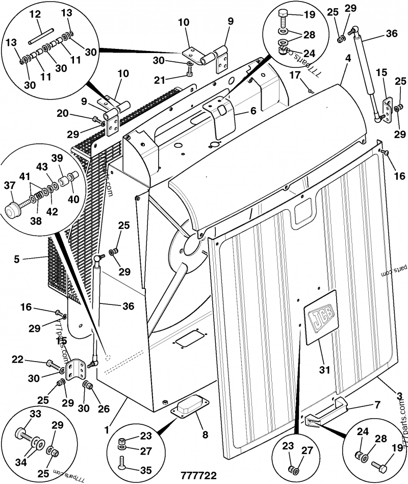 826/11127 Bolt, M5 button head - 82611127 - JCB spare part