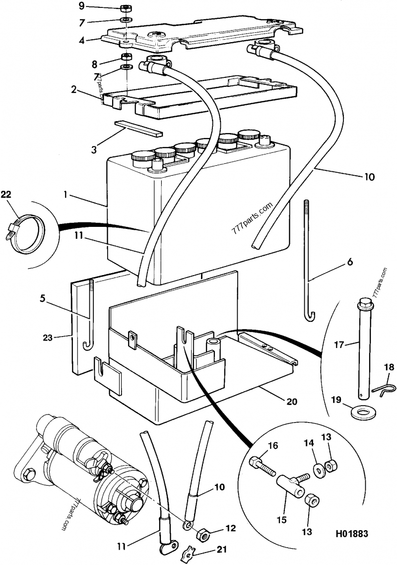 729/10643 Battery, wet charge,type 643, Standard duty - 72910643