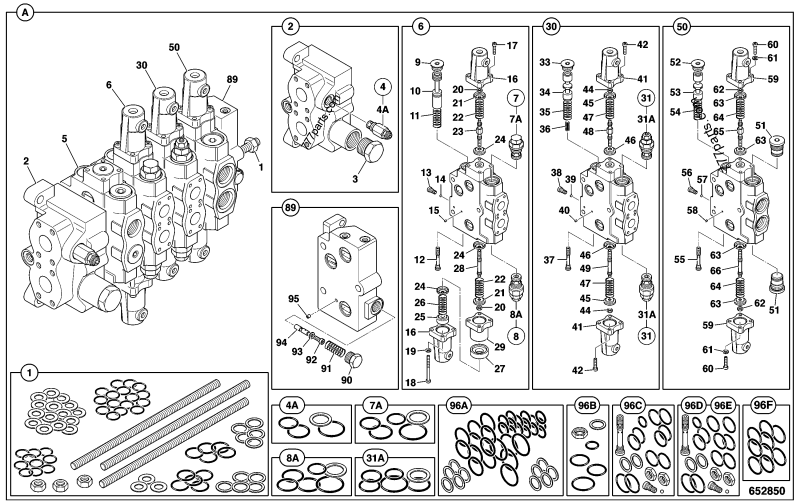 専用リスト 25/221020 Valve, section, shovel - 25221020 - JCB spare part