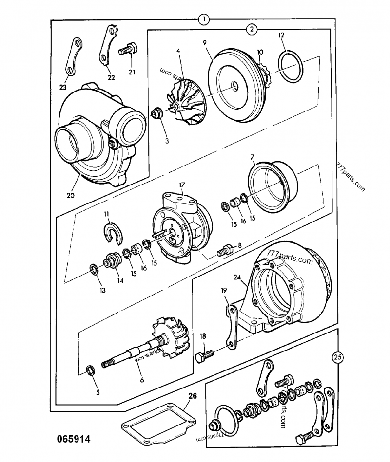 02/101276 Kit-repair, turbocharger - 02101276 - JCB spare part