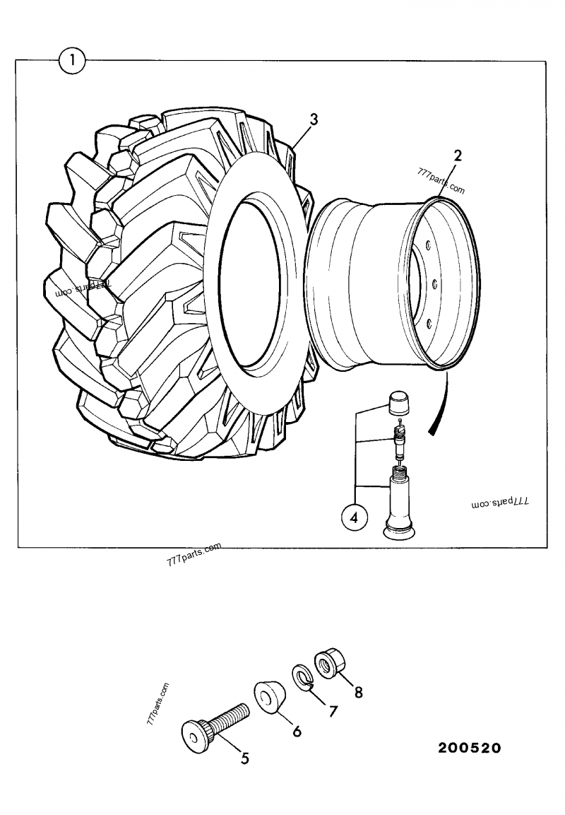 JLA0175 Nut, wheel - JCB запчасть для спецтехники | 777parts.com