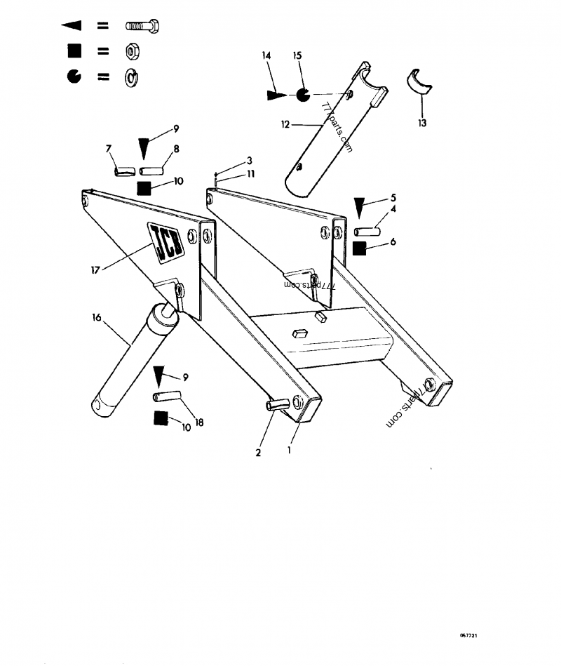 1019/2026 Pin, pivot - 10192026 - JCB spare part | 777parts.com