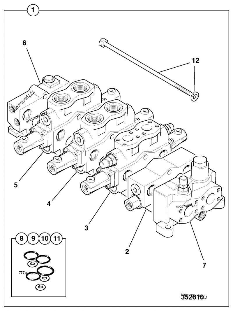 998/10280 Kit, seal for 1 section, between sections - 99810280