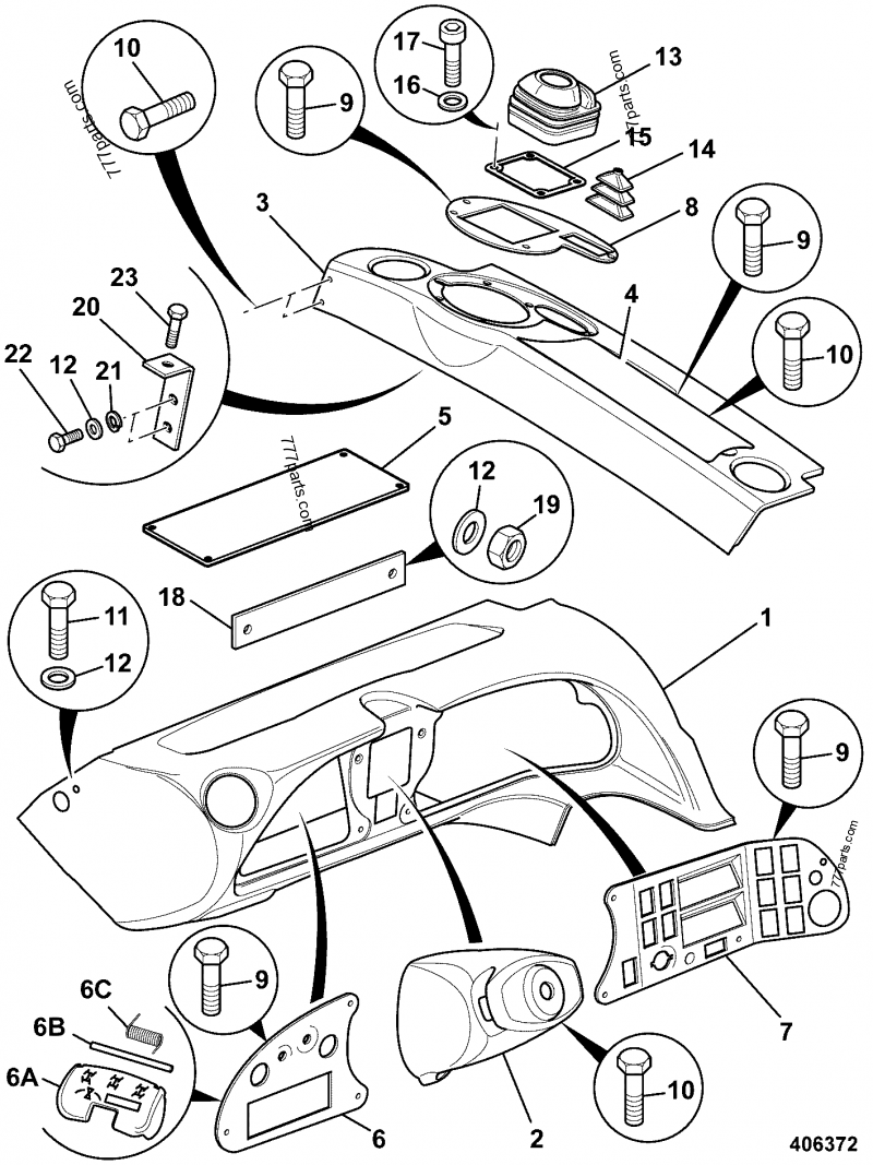 331/38604 Gaiter, Main Joystick, Twin - 33138604 - JCB spare