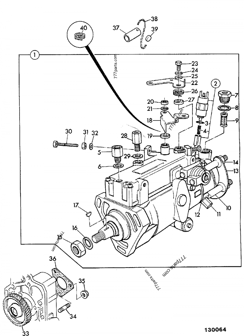 はー 02/290007 Gear, injection pump - 02290007 - JCB spare part