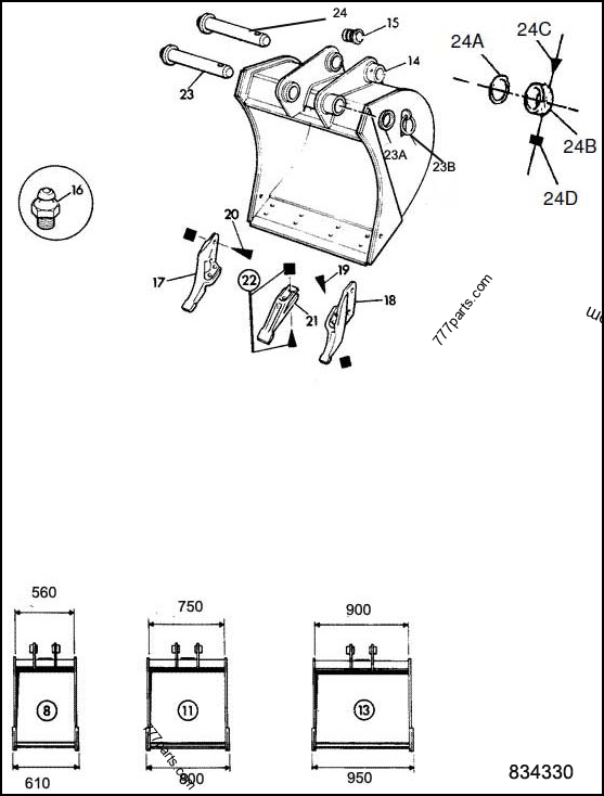 40/300750 Bush, pivot, Brazil - 40300750 - JCB spare part | 777parts.com