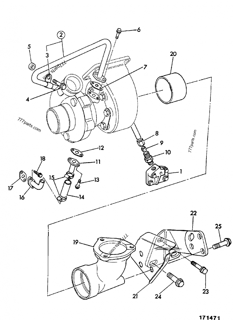 は 02/200503 Sleeve, turbo exhaust - 02200503 - JCB spare part