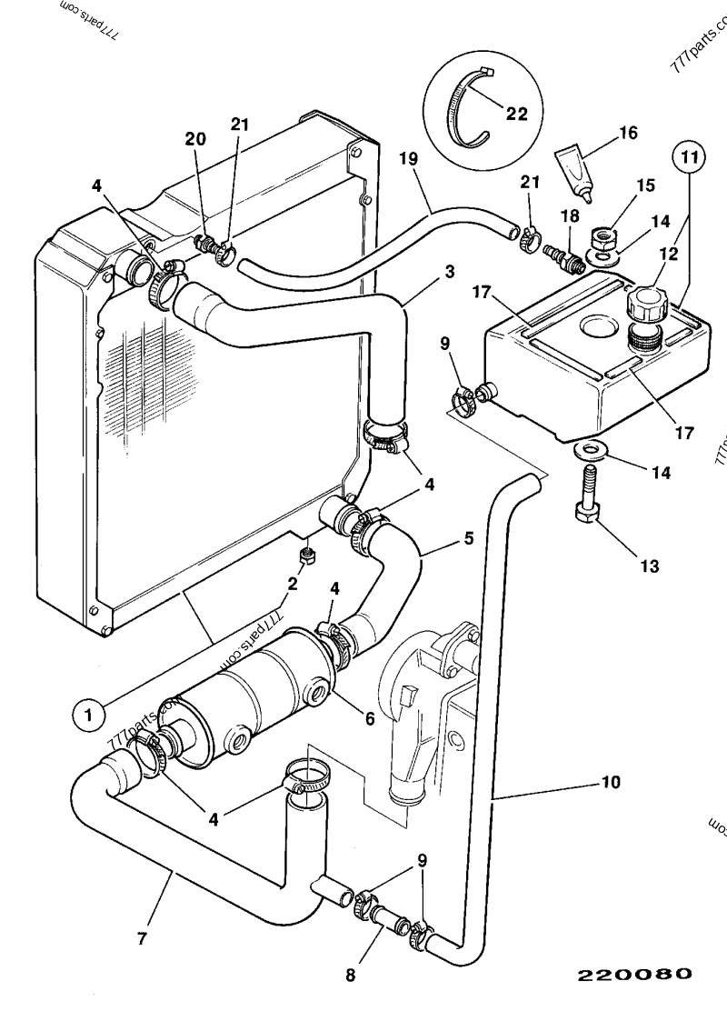 【ユウ】 830/00642 Pipe, water connection - 83000642 - JCB spare part