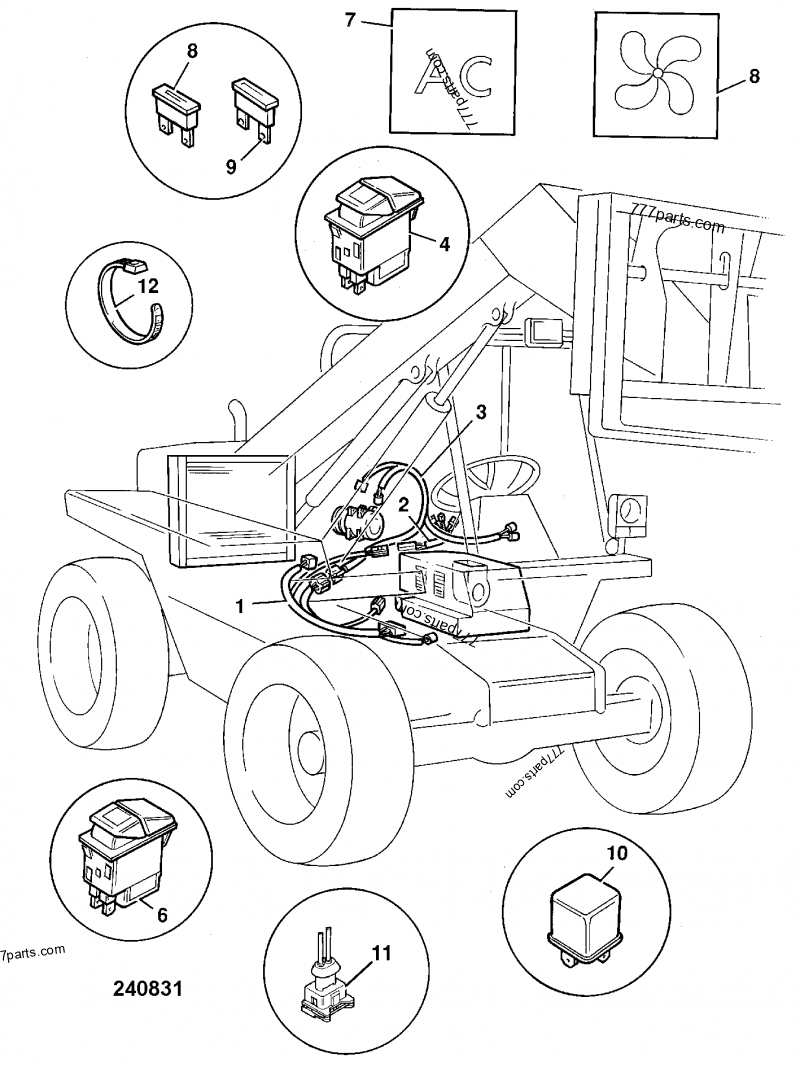 701/00052 Decal, heater fan blower - 70100052 - JCB spare part