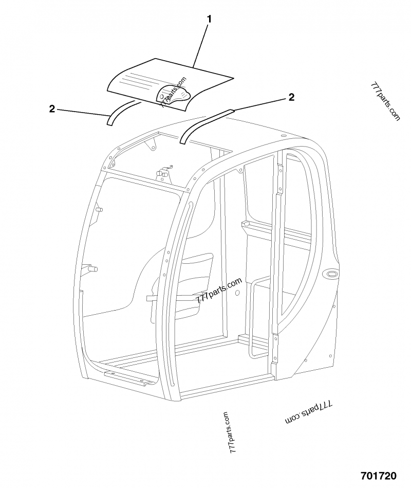 331/36330 Screen, Top opening - 33136330 - JCB spare part