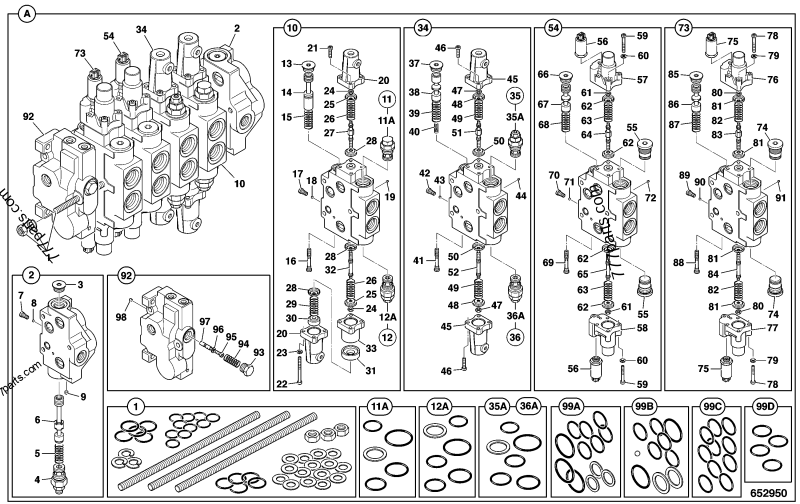 t.h 25/971265 Spring - 25971265 - JCB spare part | 777parts.com