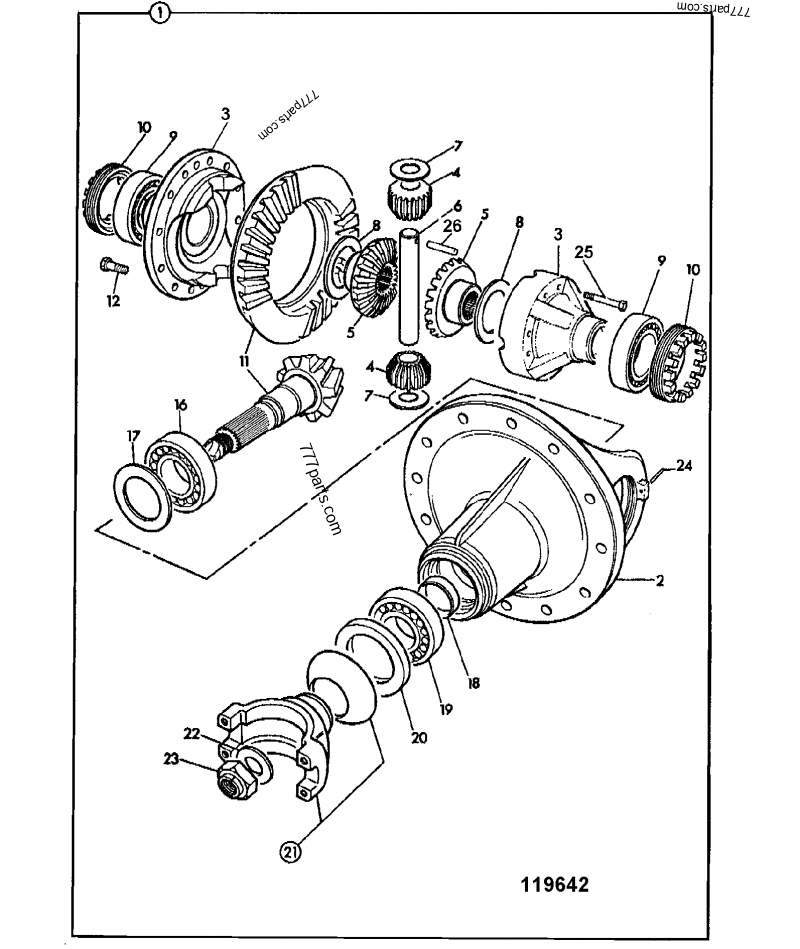 907/09000 Bearing - 90709000 - JCB spare part | 777parts.com