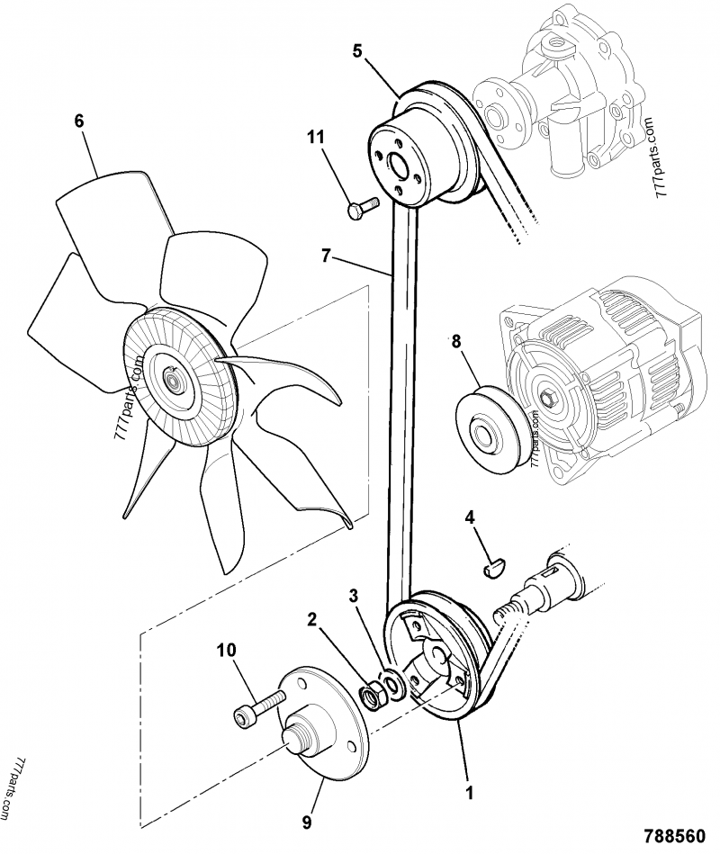 30/926544 Fan, viscous coupling, assembly 30926544 JCB spare part
