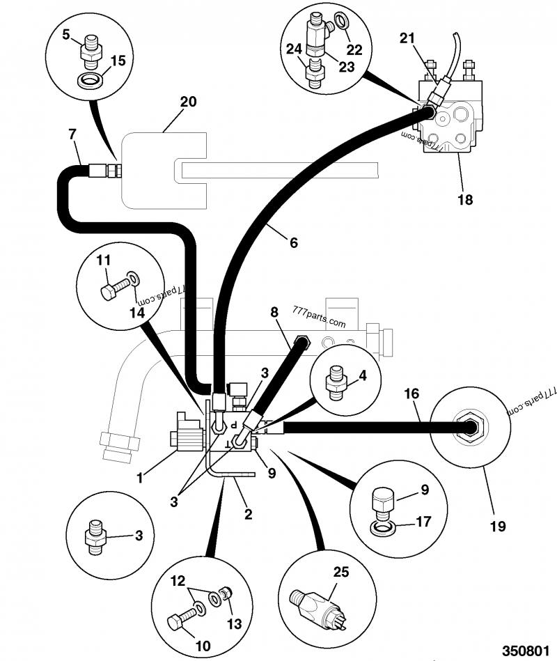 332/V8198 Switch, pressure - 332v8198 - JCB spare part | 777parts.com