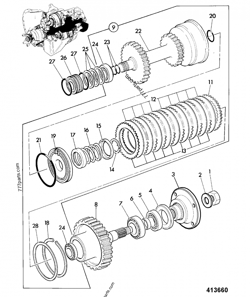 460/35609 Flange, disc, 35 teeth - 46035609 - JCB spare part | 777parts.com