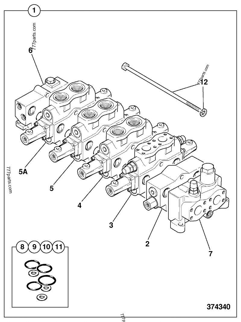 25/220595 Valve, section, lift - 25220595 - JCB spare part