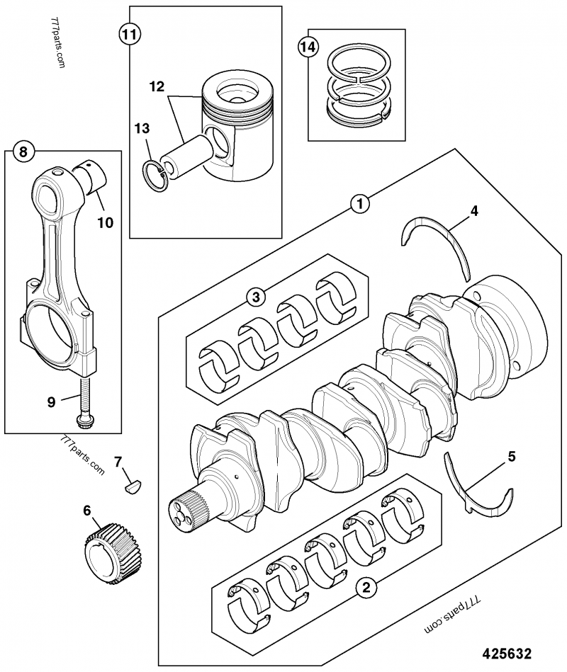 02/202928 Bush, small end - 02202928 - JCB spare part