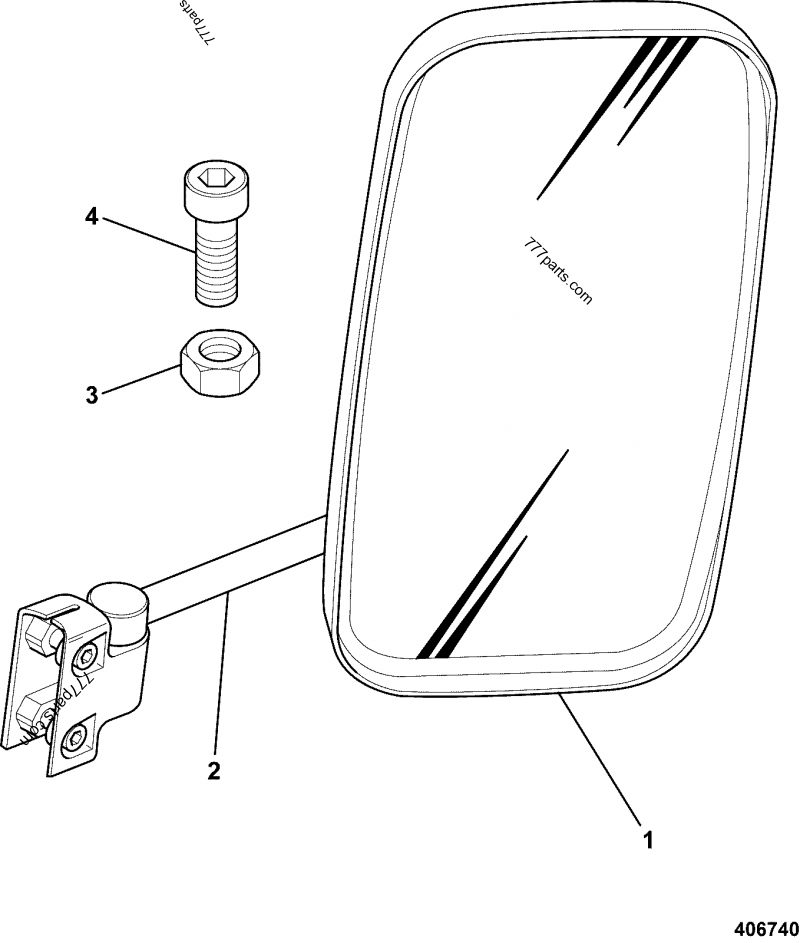 157/86000 Mirror, one piece - 15786000 - JCB spare part | 777parts.com